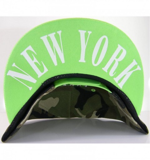 Baseball Caps New York Men's Camouflage Adjustable Snapback Baseball Cap - Green - C817YGTR5RX $10.26