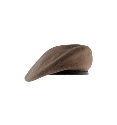Berets Unlined Beret with Leather Sweatband (7 3/8- Ranger Tan) - CQ11WV0BTH7 $13.46