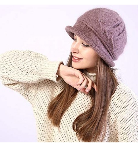 Berets Women Faux Leather Solid Beret French Artist Tam Beanie Hat Cap - 0434 Lilac - CF18AA4E57L $20.13