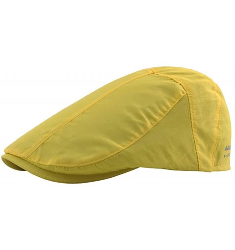 Newsboy Caps Summer Newsboy Flat Cap Quick-Dry Beret Gatsby Ivy Hat Adjustable Men - Yellow - CW18QX8HO29 $10.09