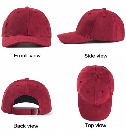 Baseball Caps Baseball Cap with Buttons for Hanging Dad Hat for Women Men Faux Suede Cap 2Pack - CV18MGU8MZQ $16.42