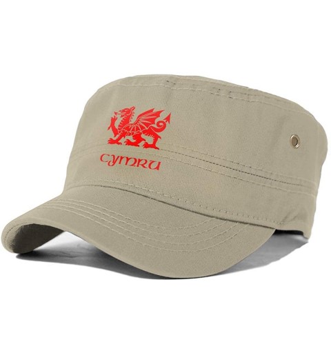 Baseball Caps Wales Welsh Dragon Yard Flag Cotton Newsboy Military Flat Top Cap- Unisex Adjustable Army Washed Cadet Cap - CH...