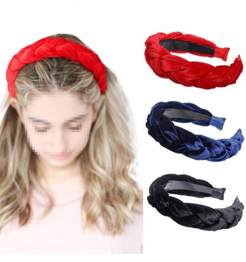 Headbands Braided Headband Spanish Vintage - Black + red + navy - CP1903ZYDMG $22.39