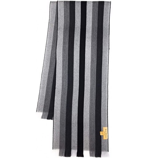 Newsboy Caps Men's Herringbone Vertical Stripe - Black and Grey Multi Stripe - C518OENOZM2 $27.30