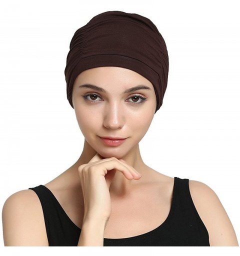 Skullies & Beanies Bamboo Fashion Chemo Cancer Beanie Hats for Woman Ladies Daily Use - Dark Brown - CU182SYIW46 $13.02