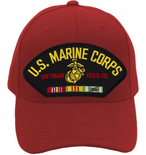 Baseball Caps US Marine Corps - Vietnam War Hat/Ballcap Adjustable One Size Fits Most - Red - CN18ROSZLL6 $23.36