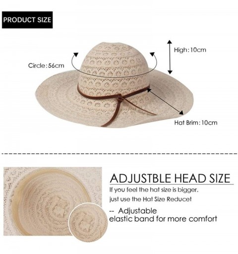 Sun Hats Womens Beach Sun Straw Hat- Floppy Beach hat & Wide Brim Braided Sun Hat - UPF 50+ Maximum Sun Protection - CH194K5M...