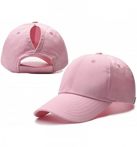 Baseball Caps Ponytail Cap Messy Trucker Adjustable Visor Baseball Cap Hat Unisex - Pink-2 - CR18EYL0DG4 $12.10