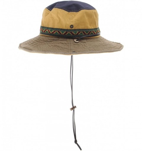 Sun Hats Boonie Bush Hats Wide Brim Aztec Pattern Side Snap AC8726 - Brown - CT183NNHER9 $50.10