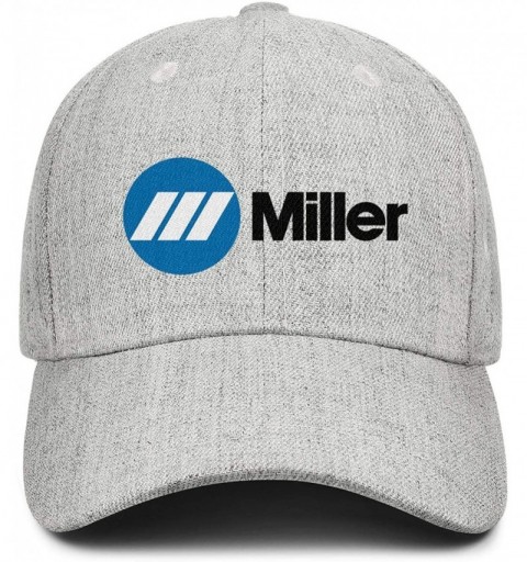 Baseball Caps Mens Miller-Electric- Baseball Caps Vintage Adjustable Trucker Hats Golf Caps - Grey-86 - CW18ZLH29ML $22.50