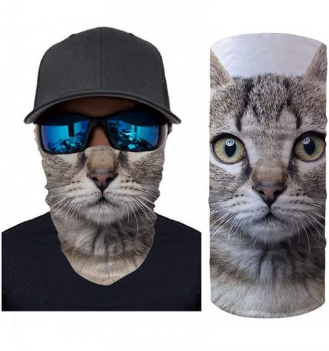 Balaclavas Cool 3D Animal Print Bandana for Men Women Neck Gaiter Scarf Dust Wind Balaclava Headband - 3d Cat - CH197Y7O3D2 $...