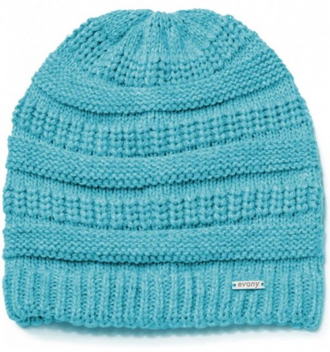 Skullies & Beanies Knitted Beanie Hat for Women & Men - Deliciously Soft Chunky Beanie - Teal - CB194E7MRMK $11.19