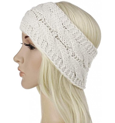 Cold Weather Headbands Women's Hairwarp Cable Knit Winter Headband Ear Warmer Hair Band Turban - Z - CI1944LOG80 $7.95