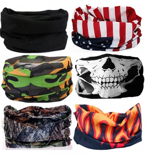 Headbands 12pcs/9pcs/6pcs Headband Bandana - Face Mask Headwear Neck Gaiter Shield Scarf - Pack B (6PCS) - CE11RA7HEJ7 $45.30