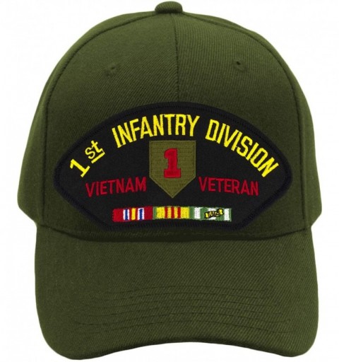 Baseball Caps 1st Infantry Vietnam Veteran Hat/Ballcap Adjustable One Size Fits Most - Olive Green - C118N8U7GDH $50.86