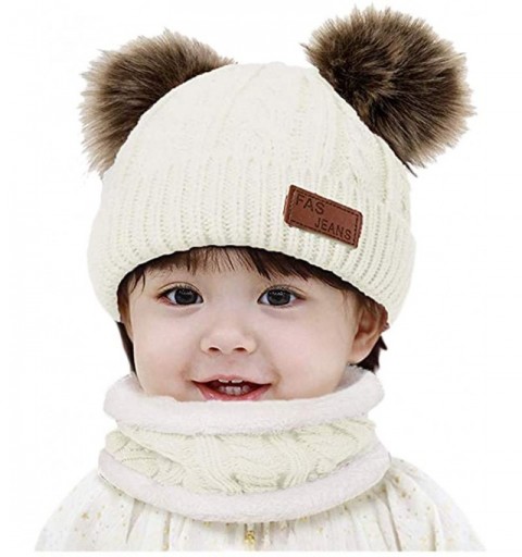 Skullies & Beanies Winter Toddler Crochet Toboggan Earflap - Child-2 White - CZ19340RYMW $6.53