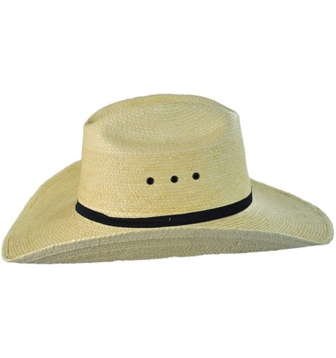 Cowboy Hats Cattleman Guatemalan Palm Leaf Straw Hat - CZ18H3S0DWC $50.21