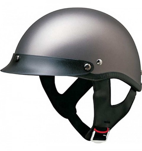 Visors Matte Deep Silver Motorcycle Half Helmet with Visor - ABS Shell 100-111 - C111HNU6XZX $43.96