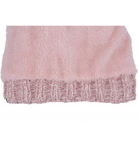 Skullies & Beanies Women Winter Beanie Hats Faux Fur Pom Pom Beanie Hat - Pink-m19 - C418XMRLQ68 $12.62