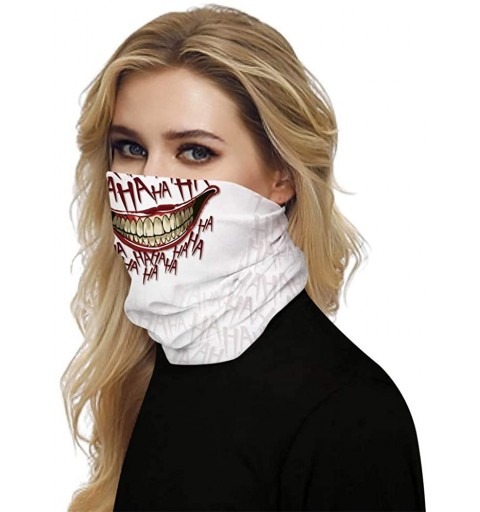 Balaclavas Bandana Face Mask Neck Gaiter- Dust Wind UV Protection Vivid 3D Mouth Cover for Women Men - Mouth White - CH1980K0...