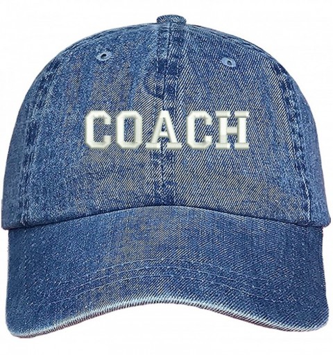 Baseball Caps Coach Dad Hat - Denim (Coach Dad Hat) - CR18D4ULEMQ $23.03