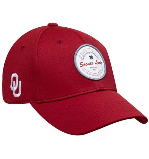 Baseball Caps Oklahoma Patch Luck Adjustable Hat- Red - CC18IC05K37 $23.84