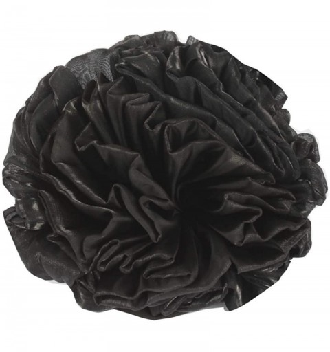 Skullies & Beanies 1Pack / 2Packs Women Flower Elastic Turban Beanie Head Wrap Chemo Cap Hat - Black - CM18OSMZSUH $9.76
