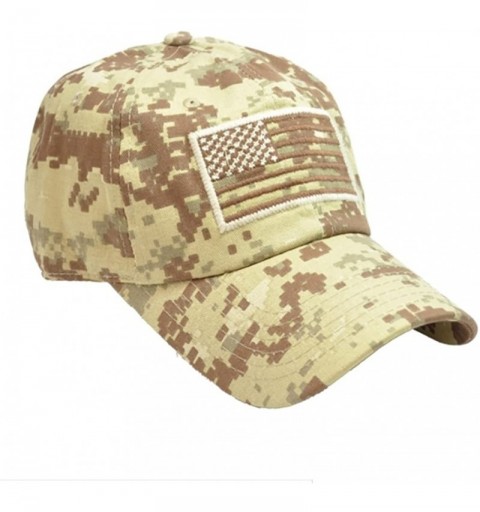 Baseball Caps American Flag Baseball Cap Twill Cotton Dad Hat Low Profile Military Cap Special Force Tactical Cap - Brown Cam...