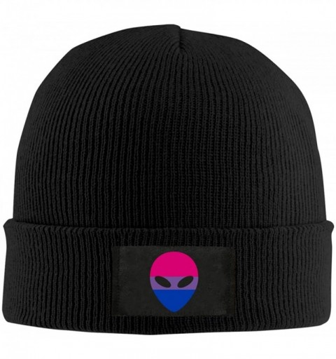 Skullies & Beanies Bisexual Alien Unisex Knitted Hat Soft Beanie Cap - Black - C618NRD2HEG $24.03