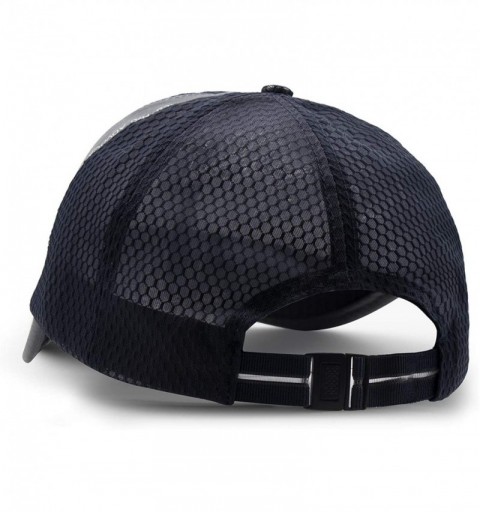 Baseball Caps Unisex Summer Breathable Quick Dry Mesh Baseball Cap Sun Hat - Navy - CI18T45MMOU $9.18