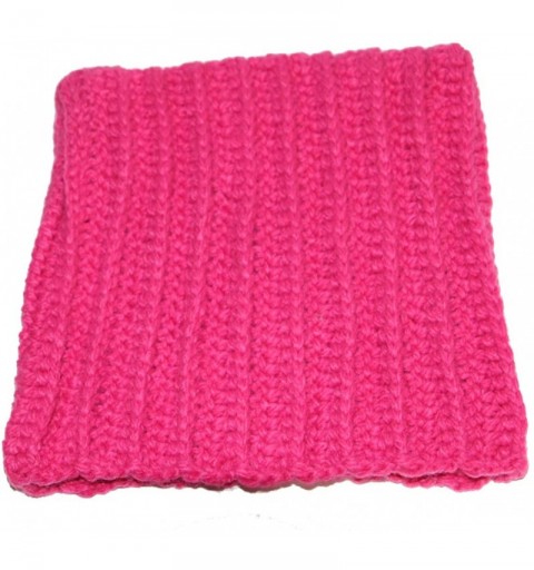 Skullies & Beanies Handmade Knitted Pussy Cat Ear Beanie Hat for Women's March Winter Gifts - Rose Red - CW189S8LL8K $11.19