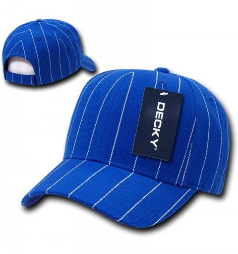 Baseball Caps Pin Striped Adjustable Baseball Caps 208 - Royal - C011K0ZJZDZ $10.95