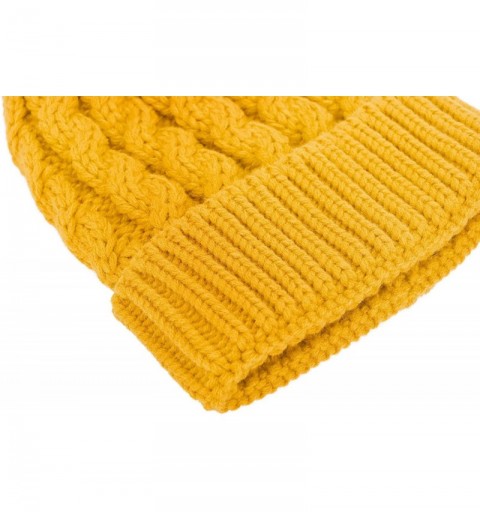 Skullies & Beanies Winter Wonderland Splash Patterned Thick Knit Fleece Lined Snow Beanie Hats - Ginger - CA18KKE5O9O $15.76