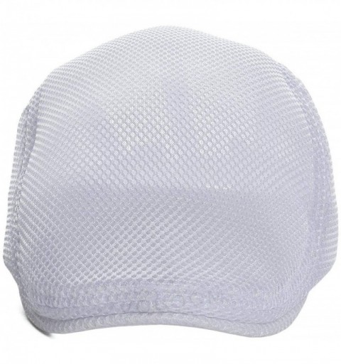 Newsboy Caps Men Breathable Mesh Summer Hat Newsboy Beret Ivy Cap Cabbie Flat Cap - Style3- White - CU18SEL0YRA $9.41