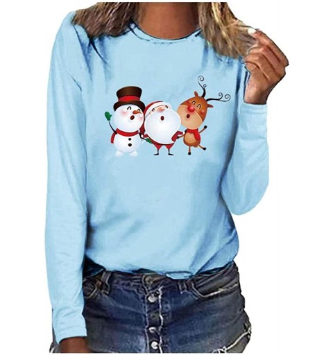 Fedoras Womens Christmas Snowman Pullover - I - C518AE3A2ME $8.44