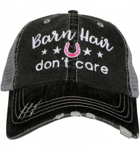 Baseball Caps Barn Hair Don't Care Baseball Cap - Trucker Hats for Women - Stylish Cute Sun Hat - Pink/Stars - CN18YLXMRMN $1...