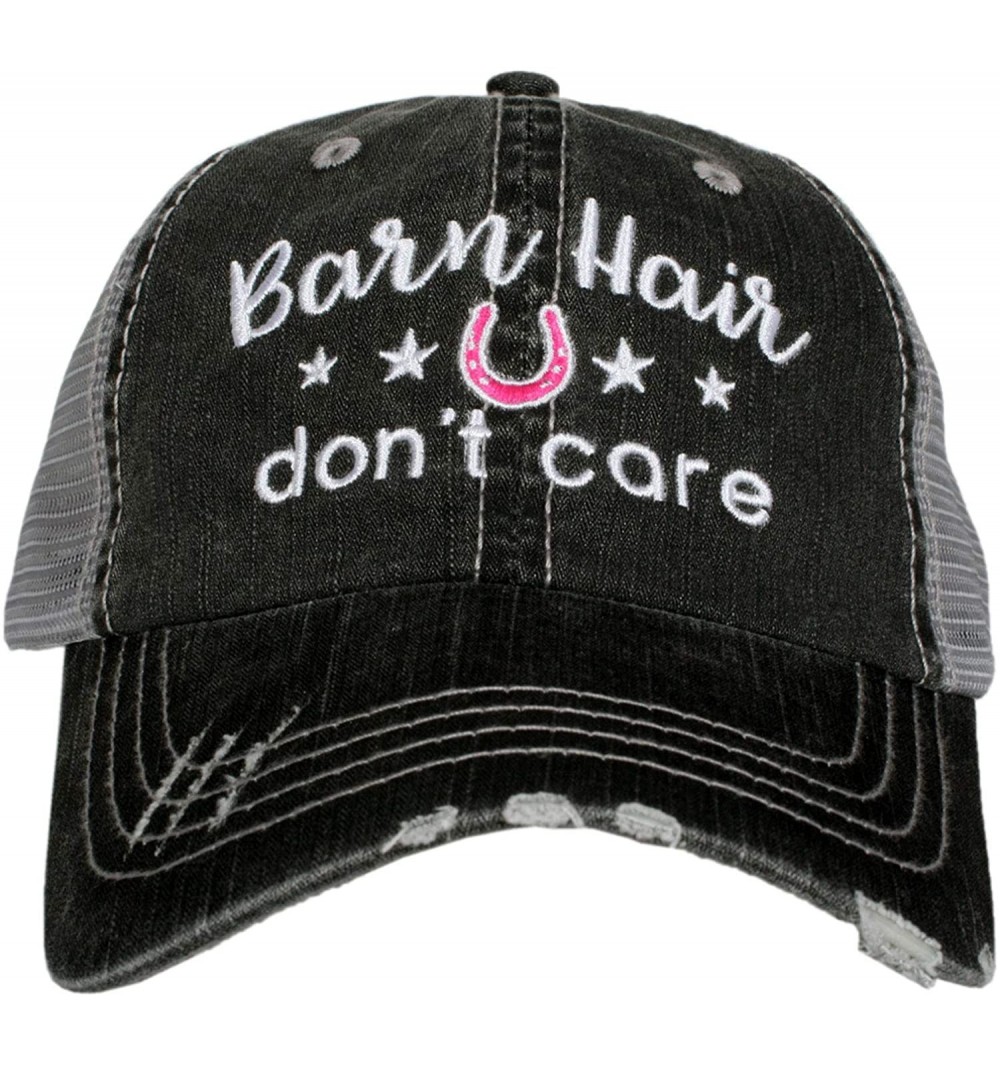 Baseball Caps Barn Hair Don't Care Baseball Cap - Trucker Hats for Women - Stylish Cute Sun Hat - Pink/Stars - CN18YLXMRMN $1...