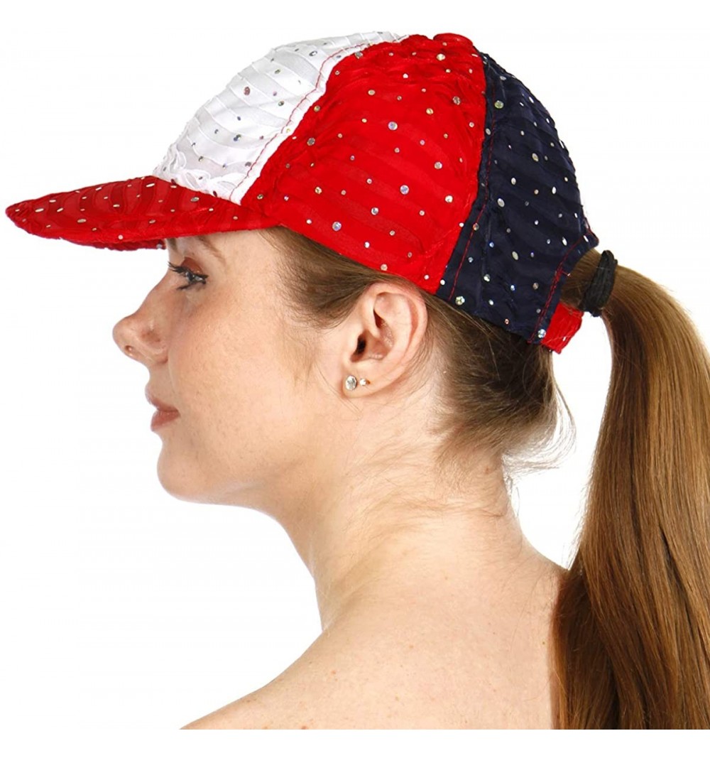 Visors Golf Visors for Women - Bling Cap - Sparkle Visor - Bling Visor - Glitter Ponytail hat - Glitter Sequin hat - CV18ZCLH...
