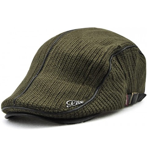 Newsboy Caps Men's Women's Newsboy Cap Ivy Irish Flat Hat Cabbie Scally Cap Gatsby Driving Caps Hats - 8300-green 3 - CL18HAT...