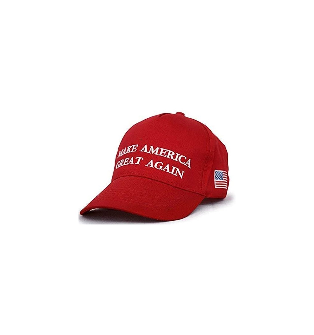 Baseball Caps Cotton Baseball Cap Make America Great Again Trump Hat Adjustable - Red Two Pieces - CW18OTLM954 $9.43