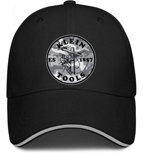 Baseball Caps Unisex Dad Cap Trucker Hat Casual Breathable Baseball Snapback - Black1 - CS18AIERN3X $20.16