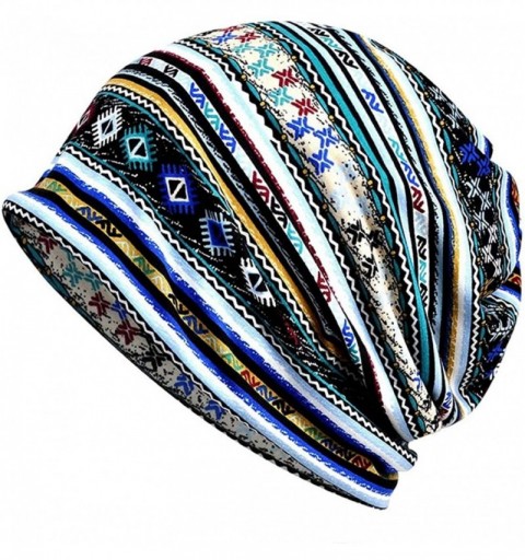 Skullies & Beanies Chemo Cancer Sleep Scarf Hat Cap Cotton Beanie Lace Flower Printed Hair Cover Wrap Turban Headwear - CI196...