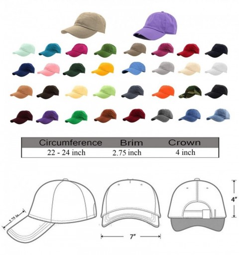 Baseball Caps Baseball Caps 100% Cotton Plain Blank Adjustable Size Wholesale LOT 12 Pack - Yellow - CJ18I9QTRCN $31.43
