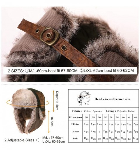 Bomber Hats Unisex Winter Trapper Hat Faux Fur Windproof Ushanka Russian Hunting Hat Outdoor Ski with Ear Flap - CF18XW4ANXO ...