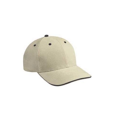 Baseball Caps Superior Brushed Cotton Twill Visor Adjustable Hat Cap - Khaki/Khaki/Black - CZ113PO7Z5D $9.15