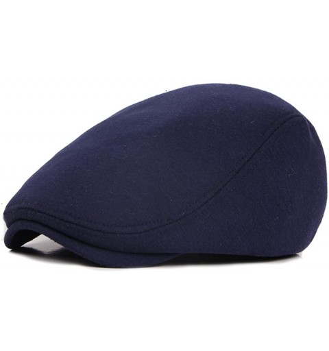 Newsboy Caps Beret Hat France Cotton Flat Cap Gatsby Newsboy Ivy Irish Hats Cabbie Driving - Navy - CU18G2QCXEE $7.26