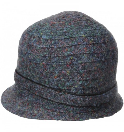 Bucket Hats Women's Ella Braid Mini Brim Cap - Navy/Multi - CJ116HNVFXR $45.16