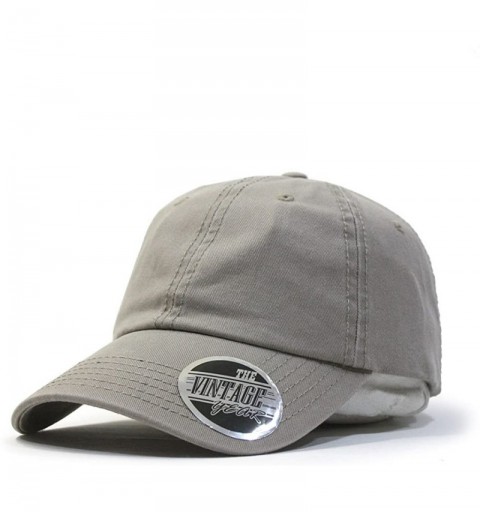 Baseball Caps Blank Dad Hat Cotton Adjustable Baseball Cap - Dark Khaki - CC12NRKSQTM $10.09
