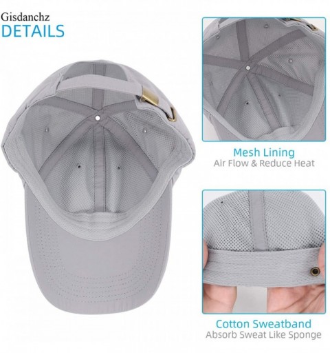 Baseball Caps 7-7 1/2 Quick Dry Breathable Ultralight Running Hat for Sport - Pure - Grey - C918UYQ4ULT $9.36