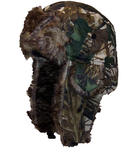 Bomber Hats Adult Tree Camouflage Russian/Hunters W/Soft Faux Fur Winter Cap(One Size) - Autumn - CX18Z308Q40 $23.74